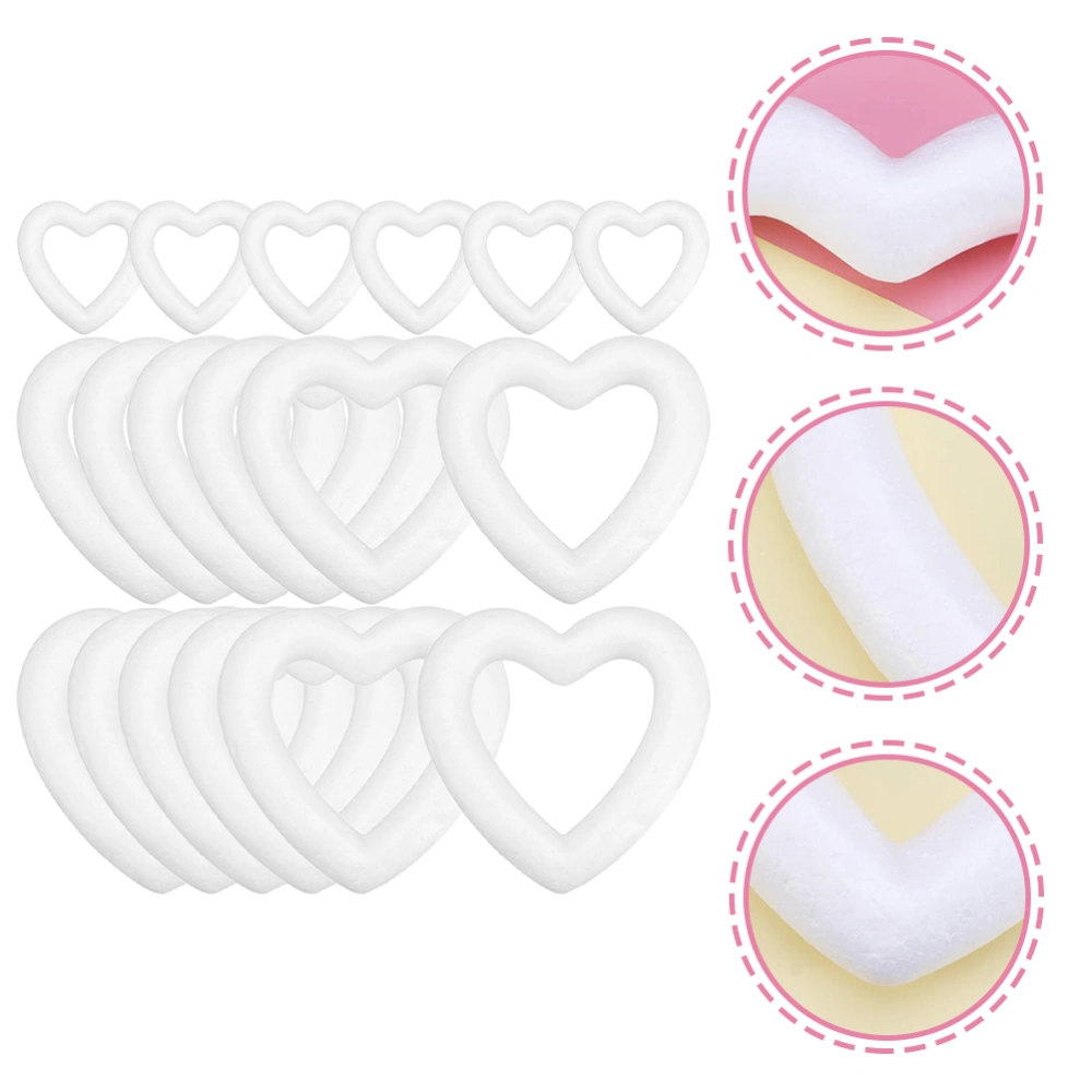 18Pcs Foam Wreath Form Crafting Blank Foam Shapes for Wedding Valentine Party Decor