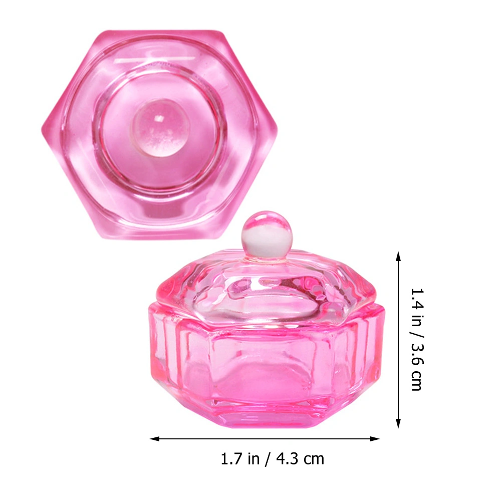 2pcs Glass Liquid Monomer Dish Glass Cups Acrylic Powder Storage Manicure Tools