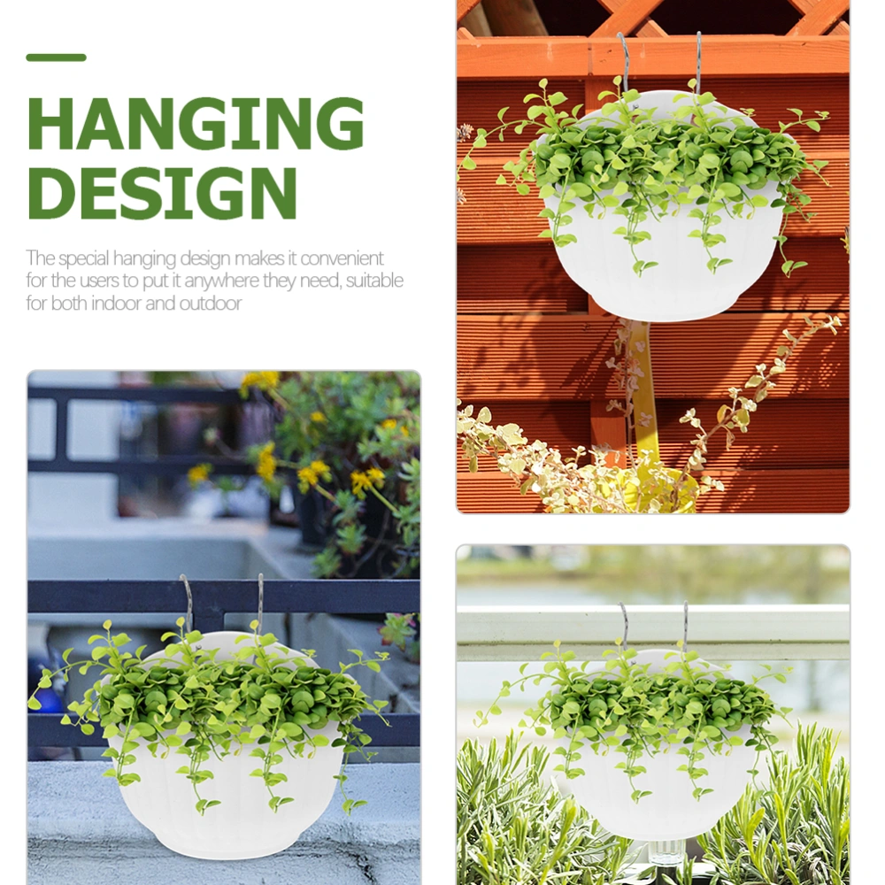 4 Sets Wall Hanging Planters Balcony Planter Garden Hanging Plant Pot Wall Plant Pot with Hooks