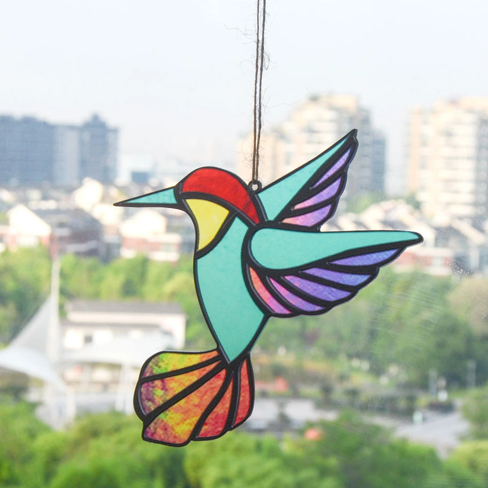 2pcs Hummingbird Glass Window Hangings Suncatcher Hanging Suncatcher Ornaments Pendants