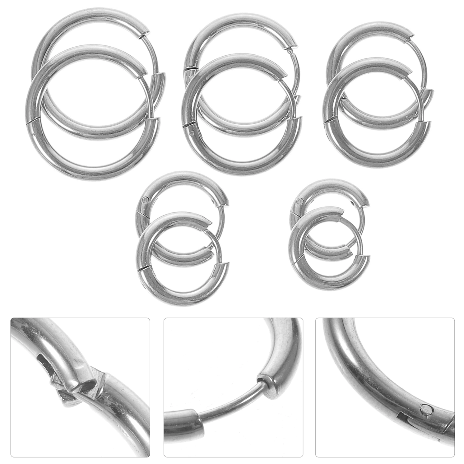 10pcs Cartilage Earring Hoop Earrings Women Men Stainless Steel Earrings Huggie Earrings