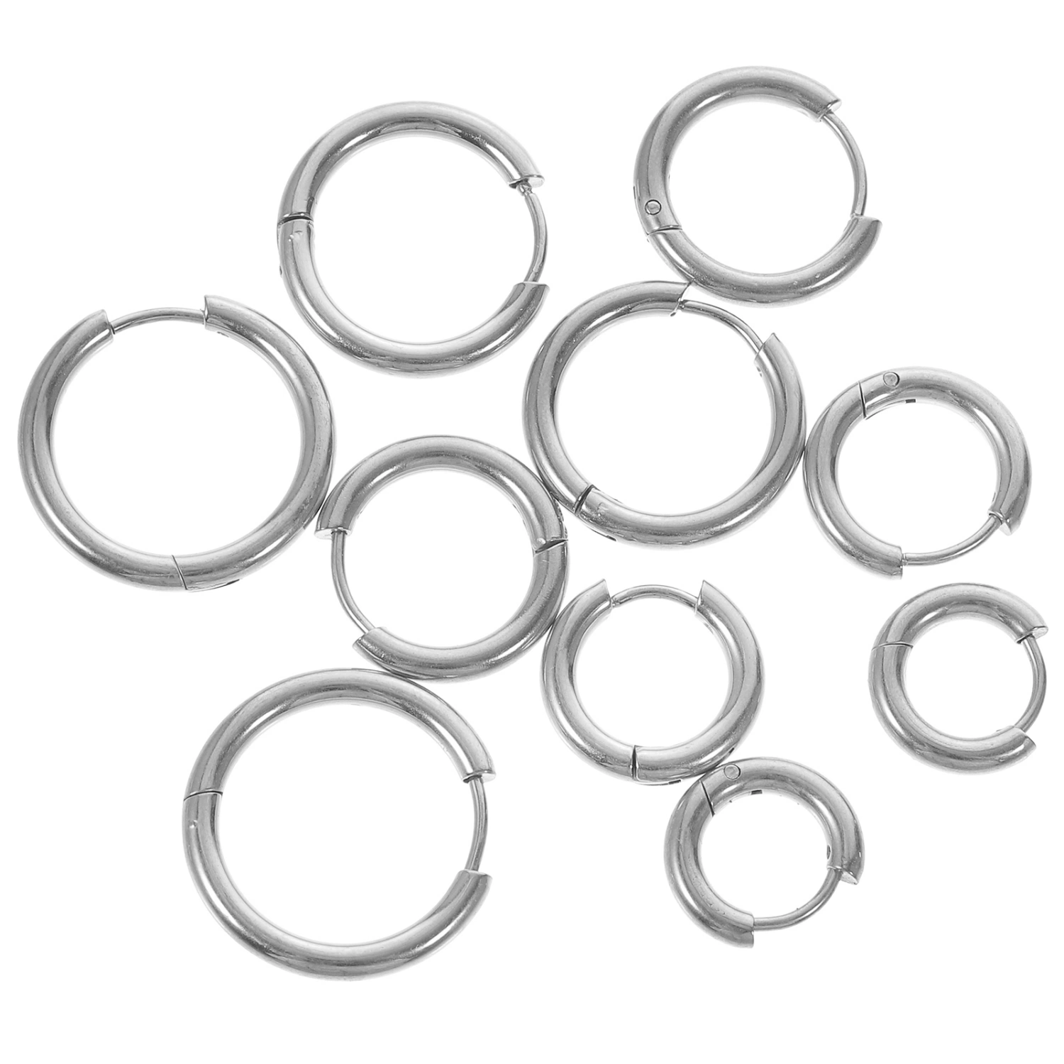 10pcs Cartilage Earring Hoop Earrings Women Men Stainless Steel Earrings Huggie Earrings