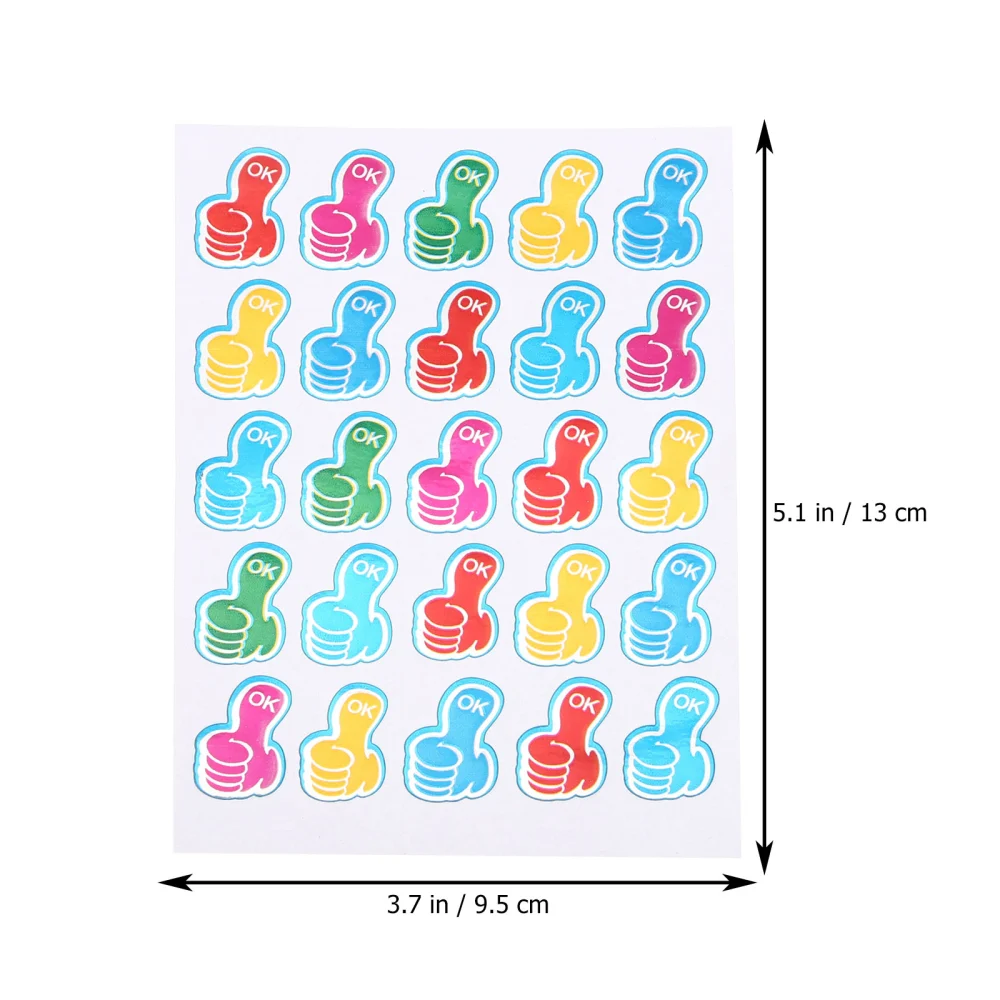 200 Sheets of Decorative Thumbs-up Pattern Stickers for Children Kindergarten Reward Stickers