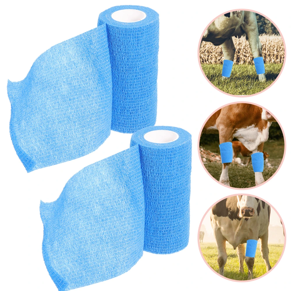 2 Rolls of Sports Injury Wrap Bandages Elasticity Cow Bandages Self Adhesive Bandages