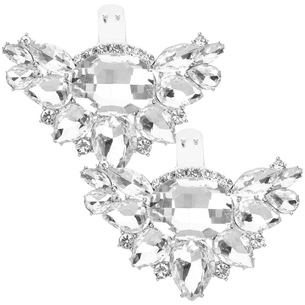 2pcs Shoe Clips Crystal Shoe Decorations Clips Crystal Shoe Charms for Pumps