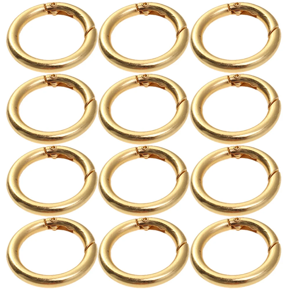 15pcs Zinc Alloy Key Ring Open Jump Rings Split Key Ring Polished Plated Spring Rings