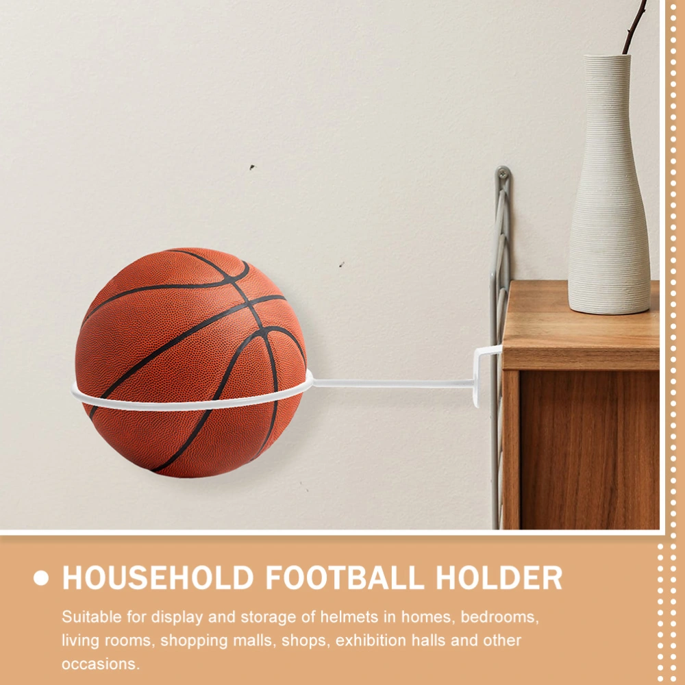 2Pcs Wall-mounted Basketball Display Shelf Metal Soccer Stand Multi-purpose Balls Holder Balls Shelf