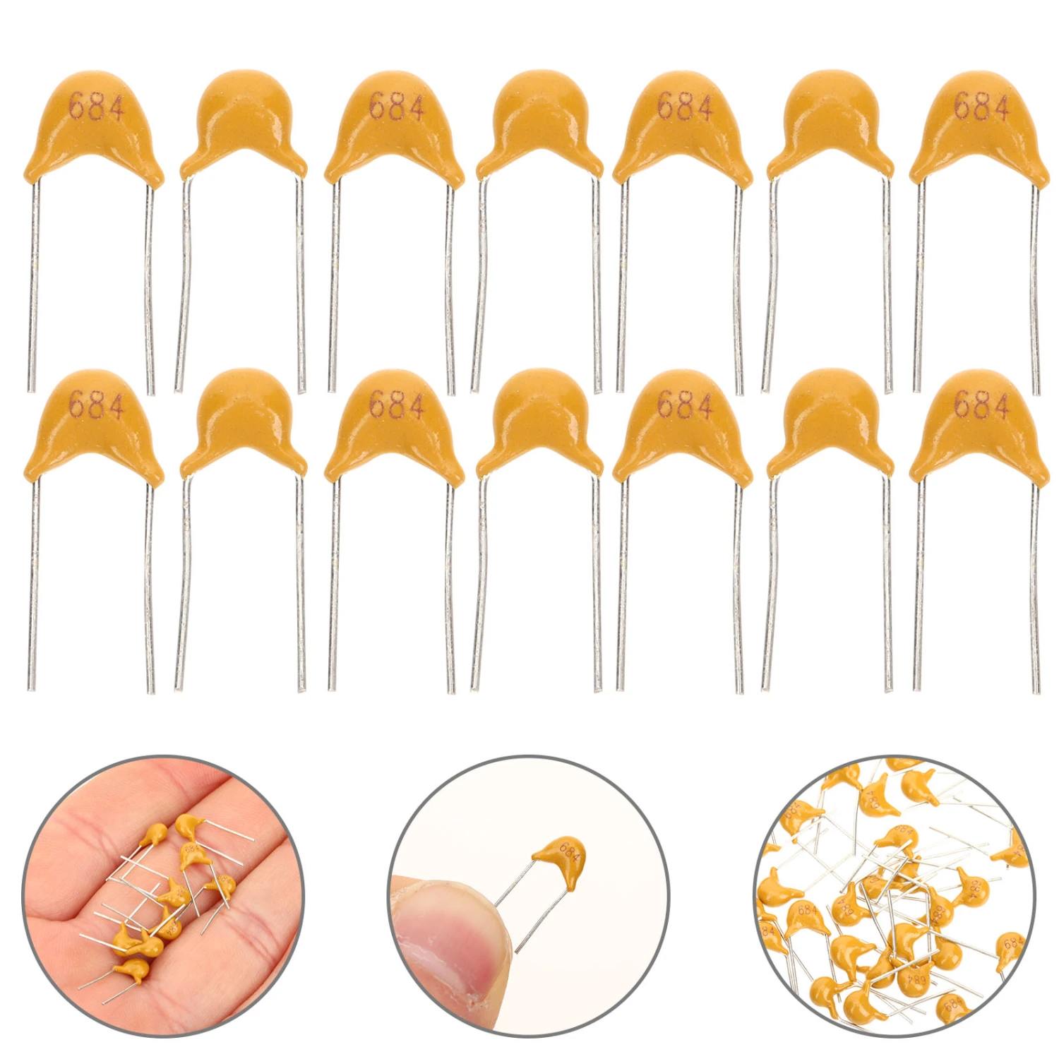 300pcs Ceramic Capacitor 50V 680nf 684K Monolithic Capacitor for Electronics