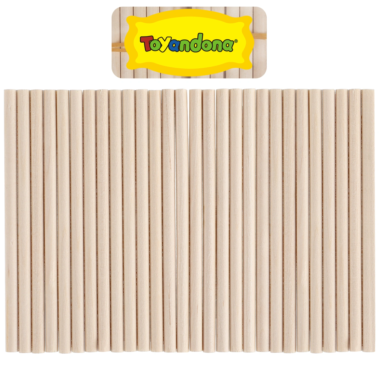 100 Pcs Wooden Sticks Wood Dowel Rods Craft Sticks Unfinished Natural Wood Sticks for Craft Projects