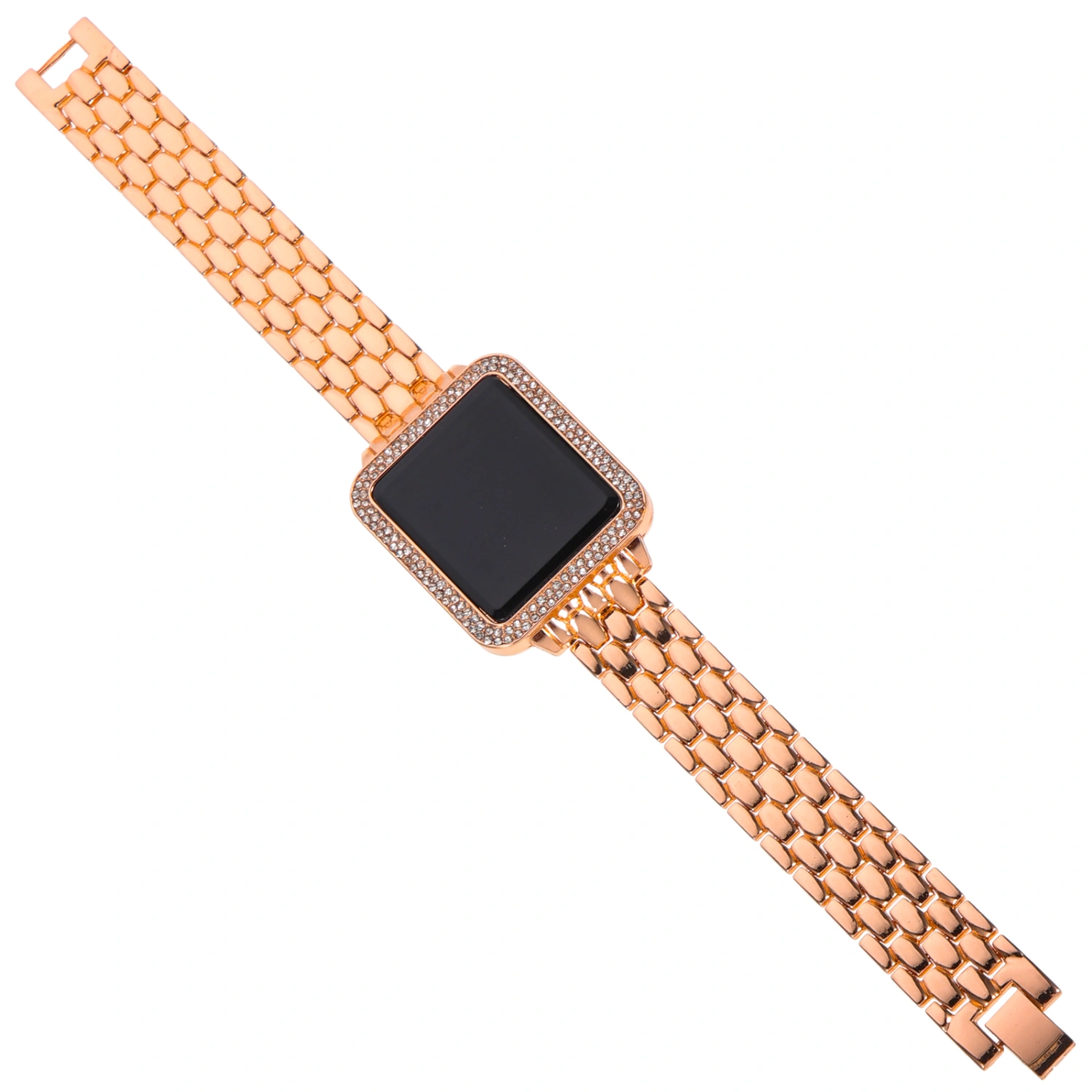 Fashionable Women Rhinestone Embellished Watch Elegant LED Wrist Watch for Gift