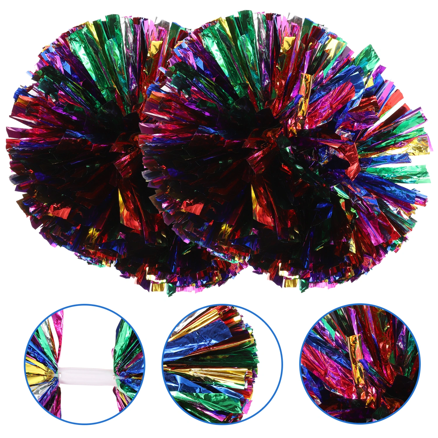 2pcs Handheld Cheering Props Gymnastics Cheer Pompom Props for Sports Events