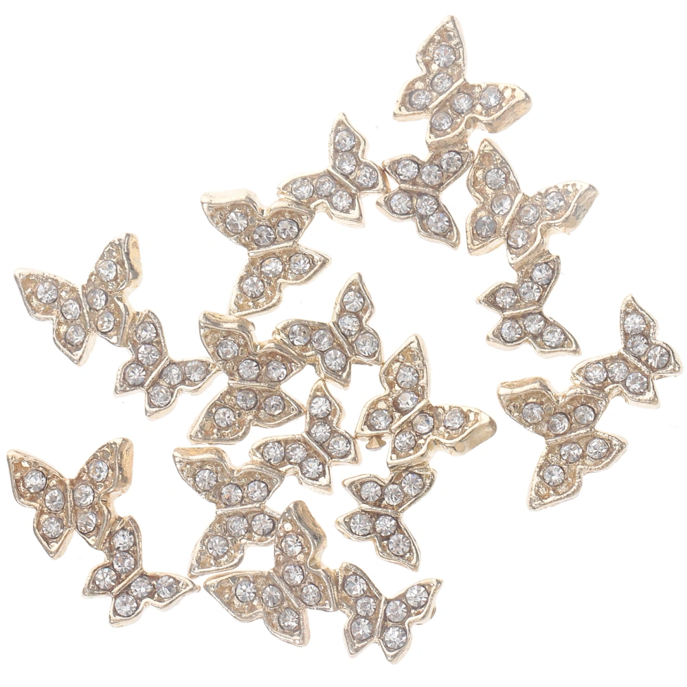 10pcs Butterflies Nail Gems Rhinestones Nail Charms Women Nail Decoration