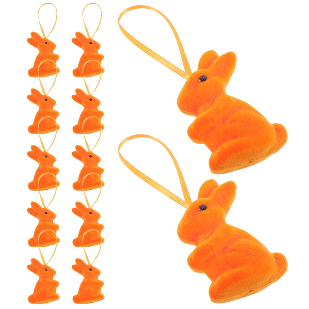 10Pcs Easter Hanging Ornament Rabbit Pendant Easter Birthday Bunny Party Decoration