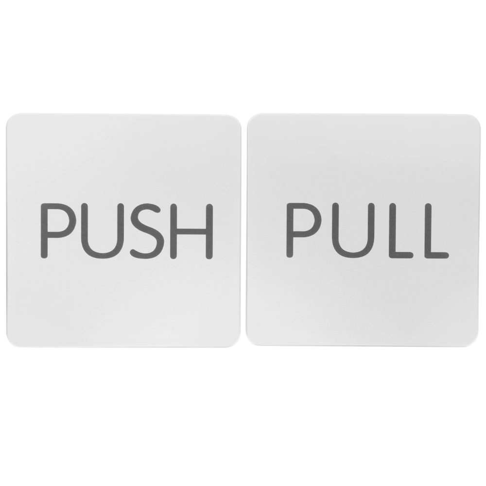 2pcs Pull Push Door Signs Entrance Door Pull Push Indication Signs Stick on Signs