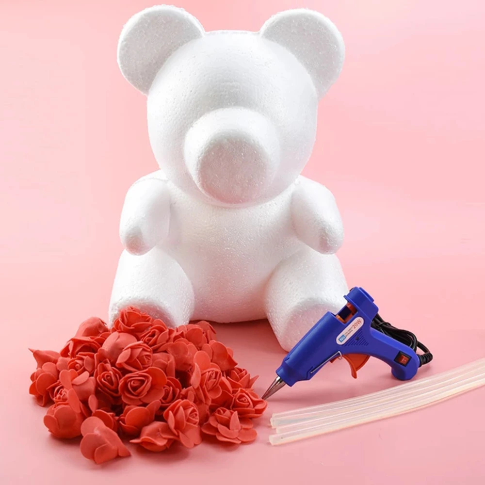 8pcs Bear and Heart Mold DIY Painting Bear Heart Modeling DIY Flower Craft Molds