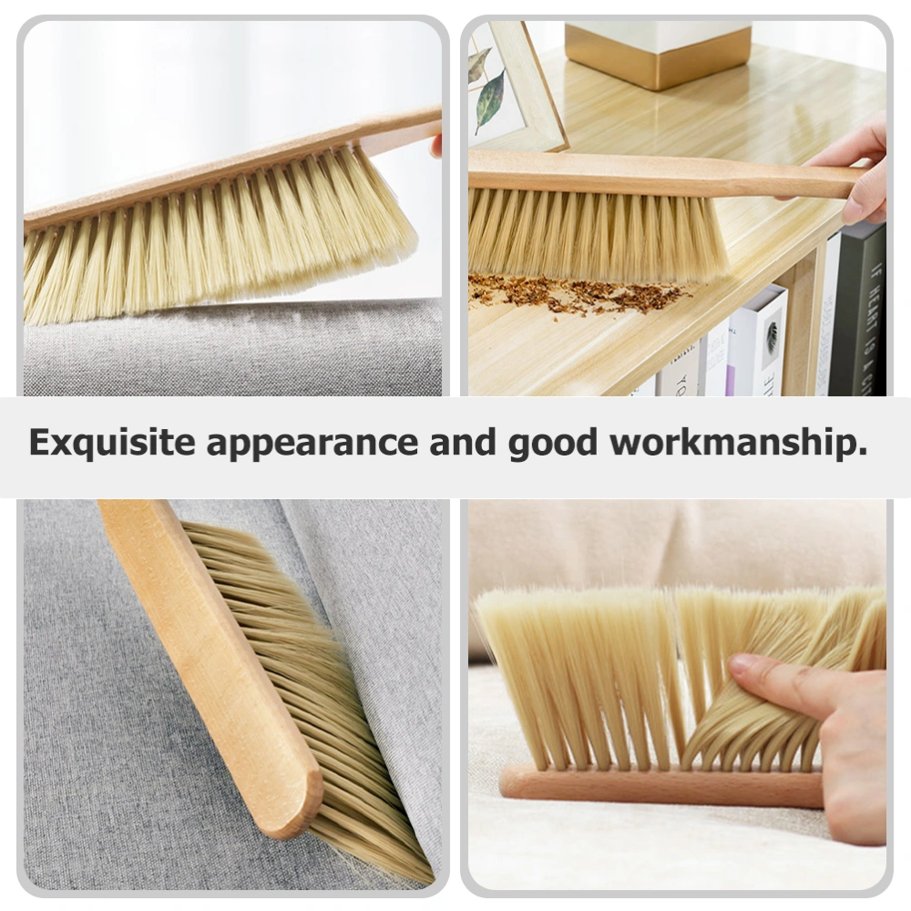 Hand Broom with Wood Handle Hand Brush Dusting Brush Cleaning Brush Bench Brush