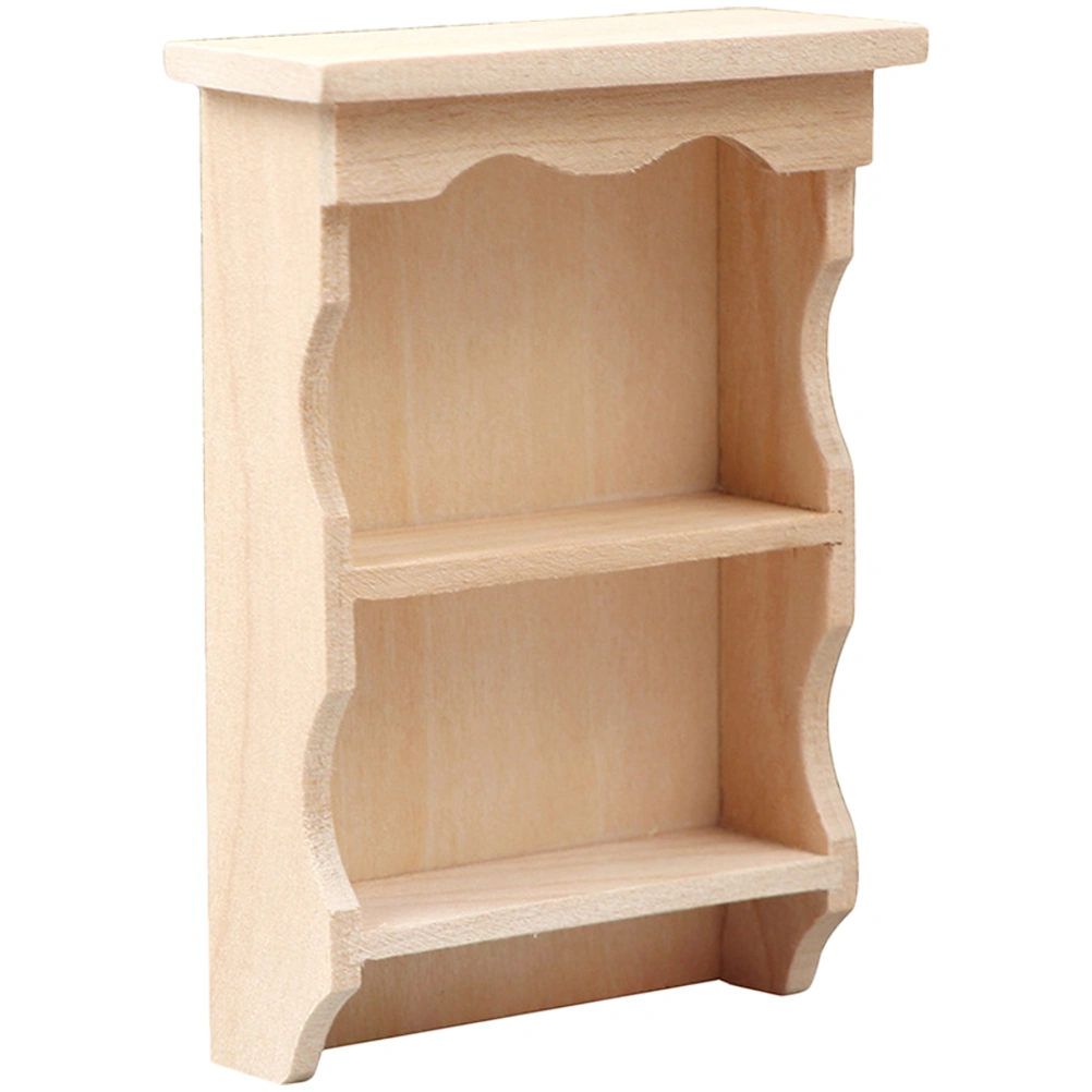 Wear-resistant Miniature Toy Wooden Mini House Decor Decorative Mini Wall Shelf
