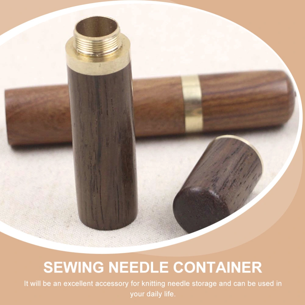 4Pcs Needle Container Sewing Needle Box Wooden Needle Case Needles Holder for Needle Organize