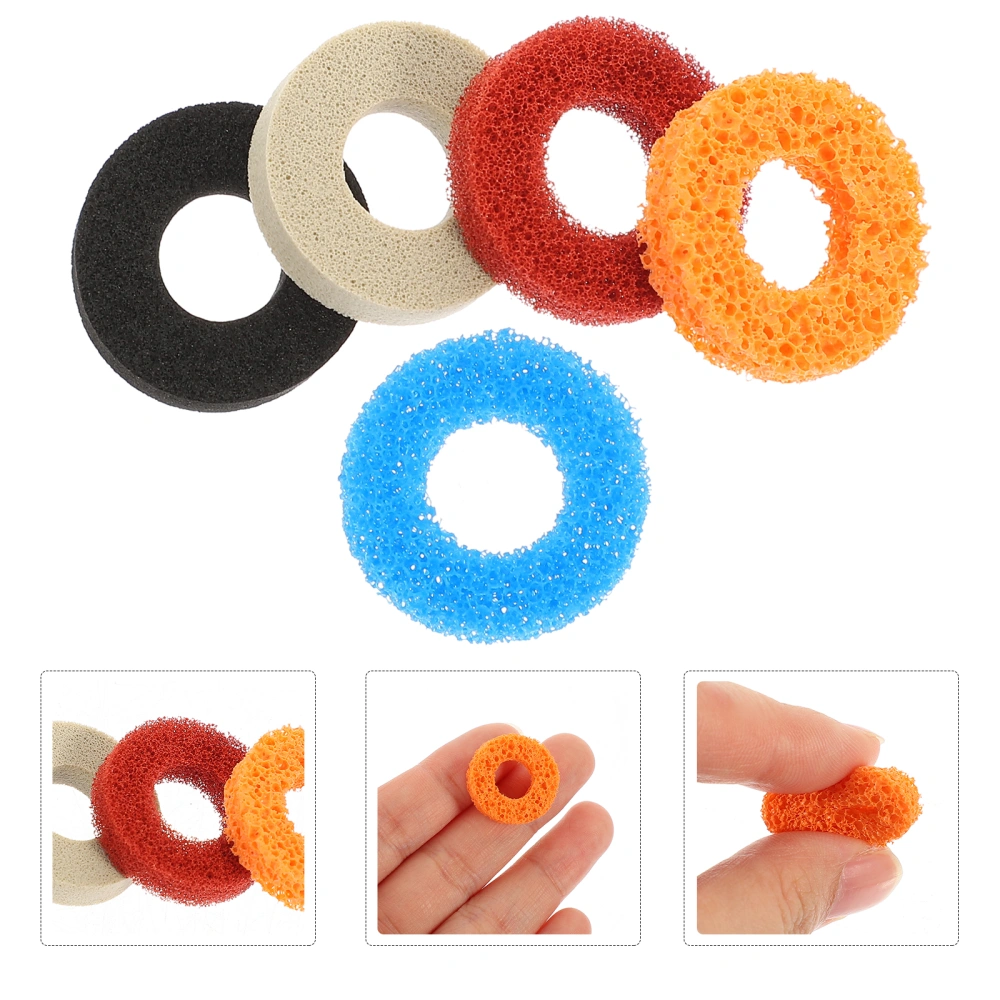 5Pcs Round Protective Rings Handle Auxiliary Buffer Rings Control Handle Sponge Rings for Game