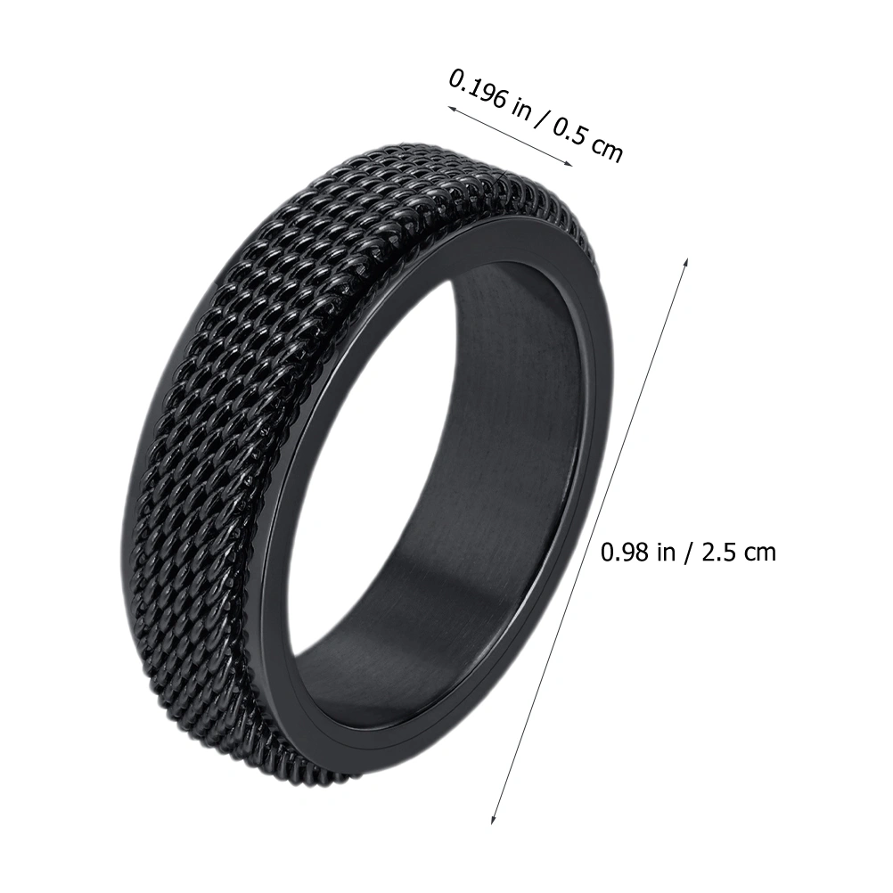 Fidget Ring Stainless Steel Ring Simple Ring Anxiety Ring Jewelry for Men