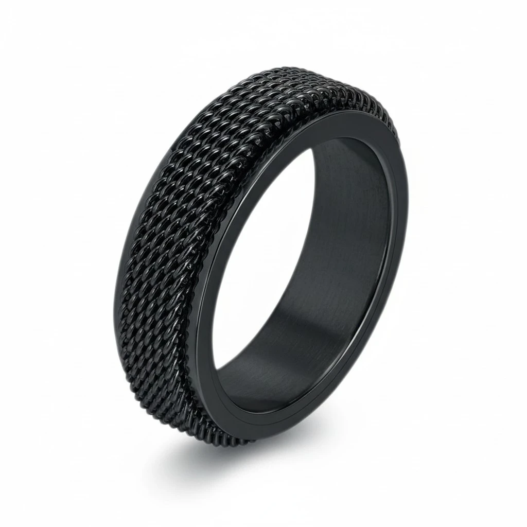 Fidget Ring Stainless Steel Ring Simple Ring Anxiety Ring Jewelry for Men