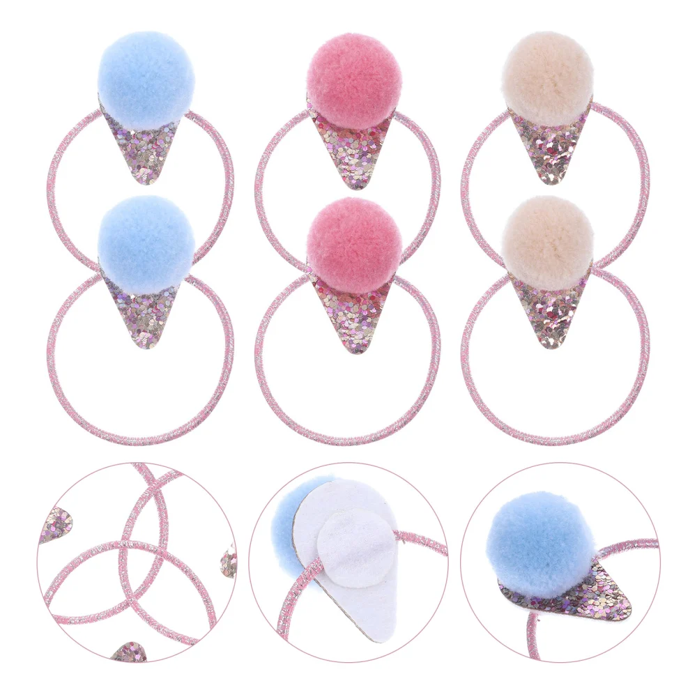 12pcs Ponytail Holders Pretty  Scrunchies Hair Rope Sequin Hair Ties for Girls