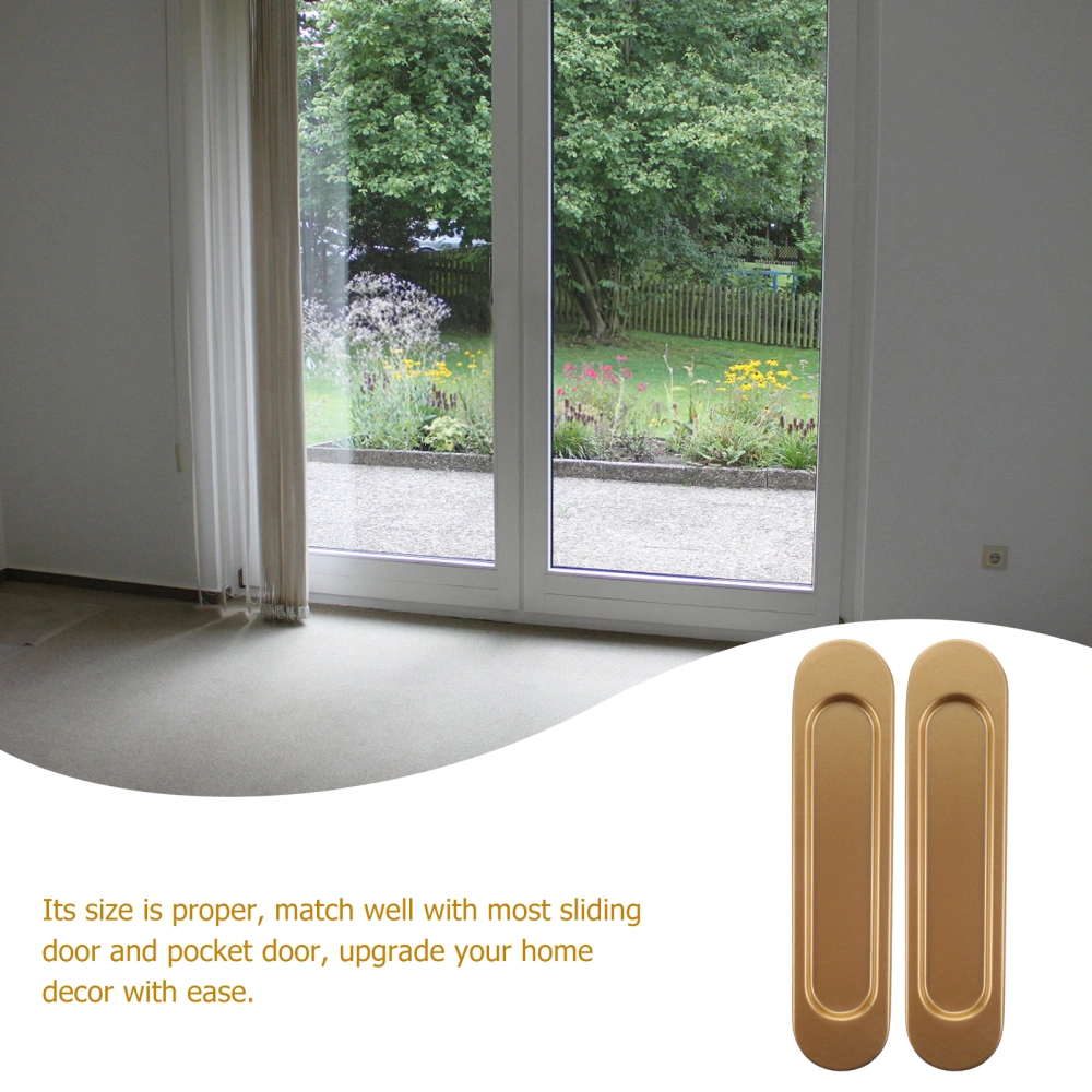 2 pcs Oval Sliding Door Pulls Sliding Barn Door Handles Metal Sliding Door Handles