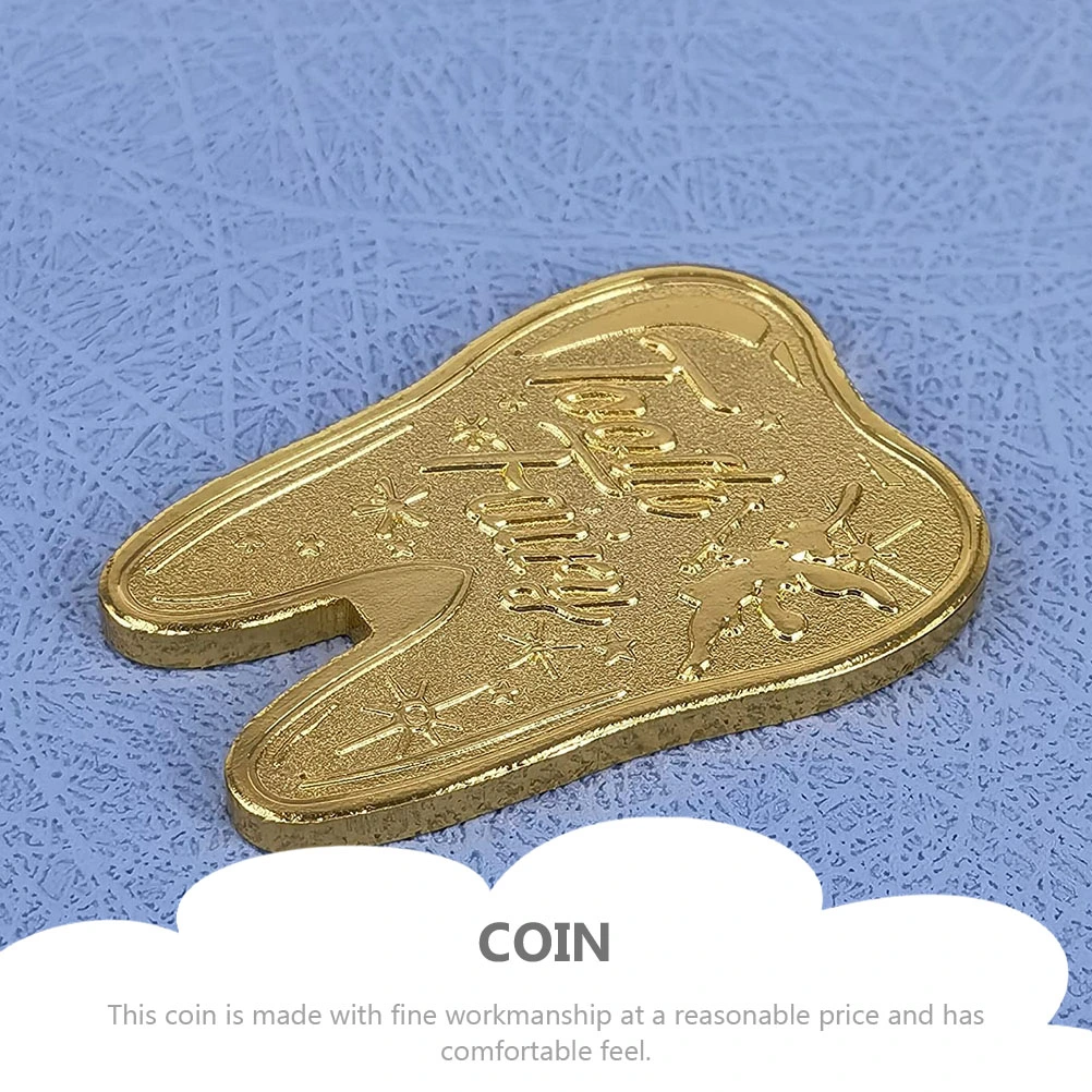 2Pcs Kids Tooth Souvenir Coin Children Coin Decors Delicate Craft Coins Kids Accessory