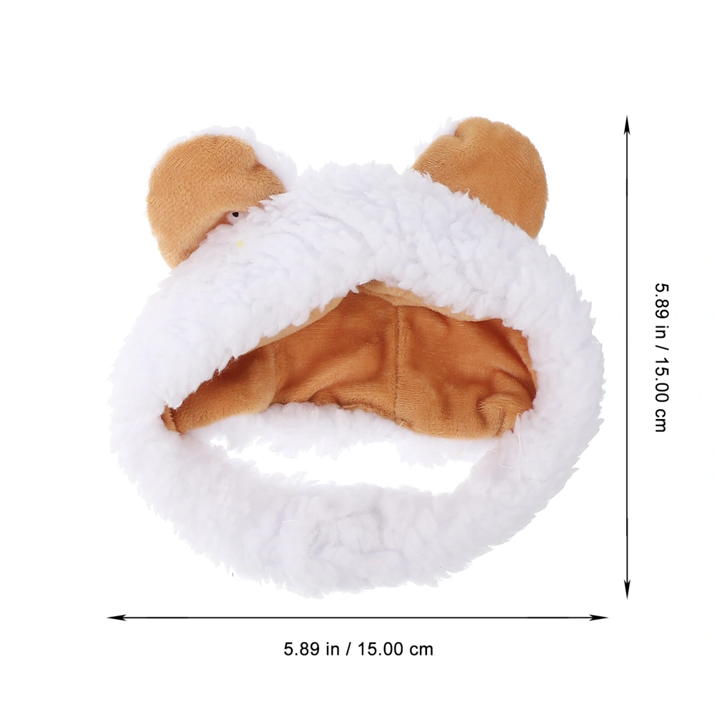 2pcs Warm Pet Hat Creative Head Cover Pet Protective Puppy Hat Decorative Warm Hat For Pets