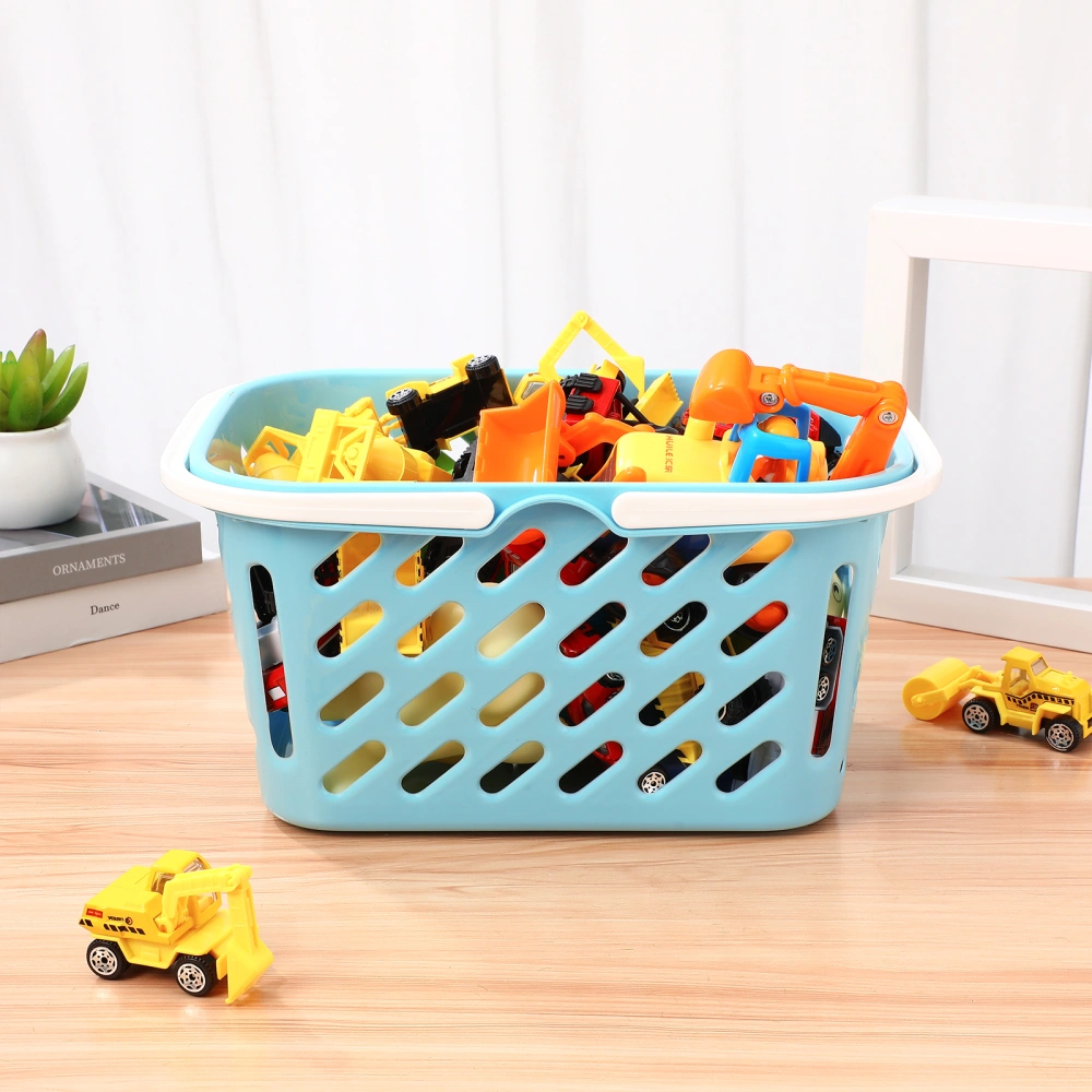 Small Shopping Basket for Kids Plastic Grocery Basket with Handle Toy Storage Container Party Favor