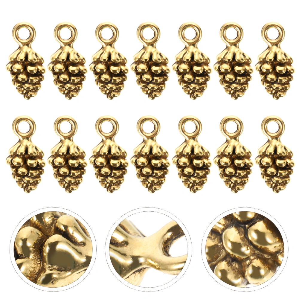 60Pcs Alloy Charms Necklace Pendants Pine Cone Shape Jewelry Charms for Bracelet Necklace