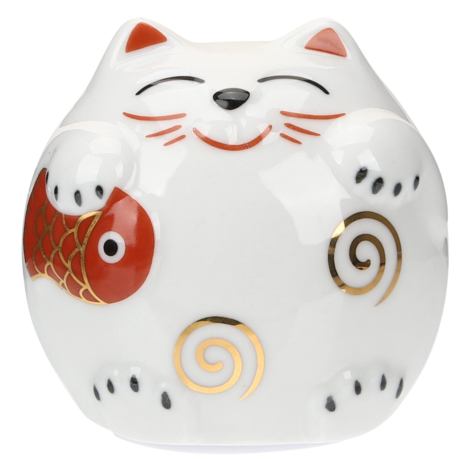 Fortunate Cat Piggy Bank Ceramic Maneki Neko Coin Bank Porcelain Money Change Pot