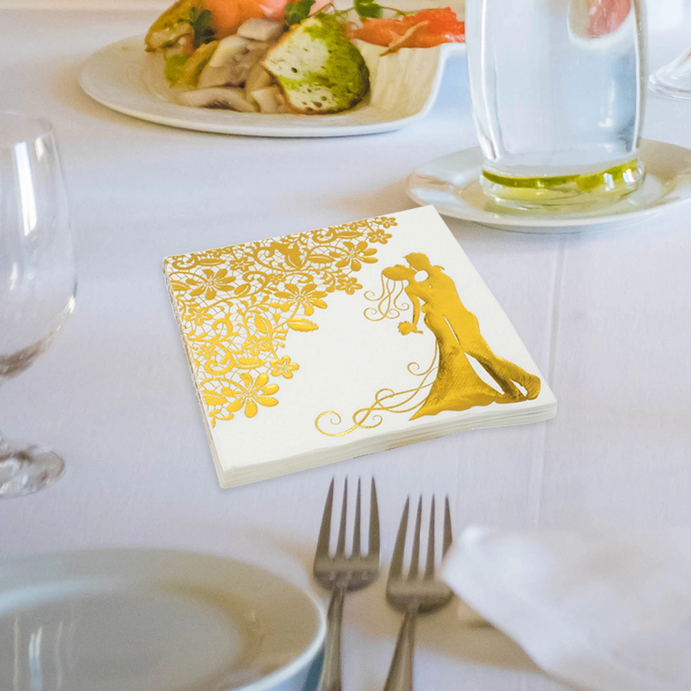 40pcs Wedding Napkins Disposable Napkins Wedding Reception Napkins Wedding Supplies