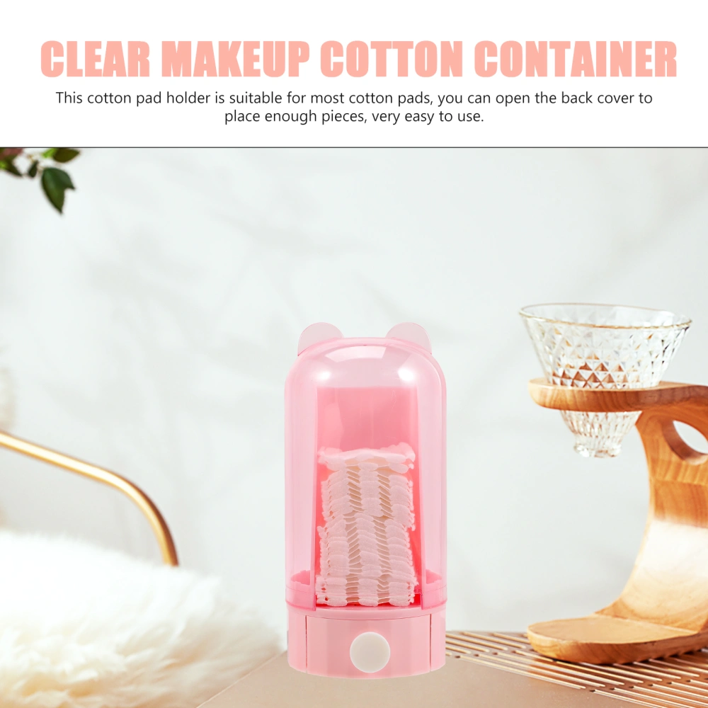 Household Facial Puff Storage Holder Push Type Makeup Cotton Container Clear Storage Box