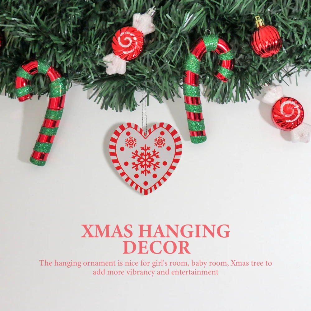 Hanging Christmas Tree Decoration Metal Christmas Heart Pendant Party Supply