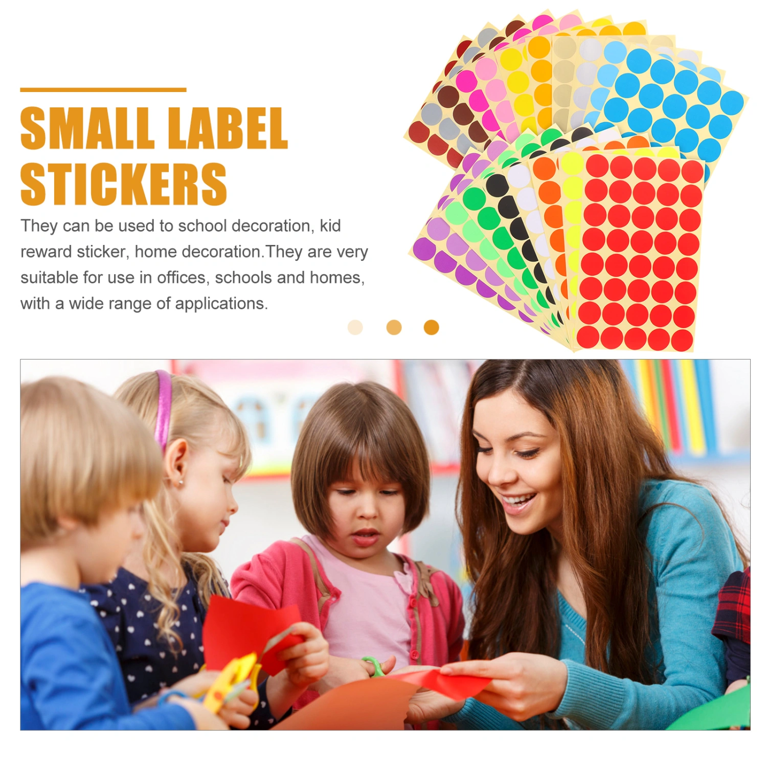 20 Sheets of Multifunction Dot Decals Round Label Sticker Round Classification Stickers Label Sticker