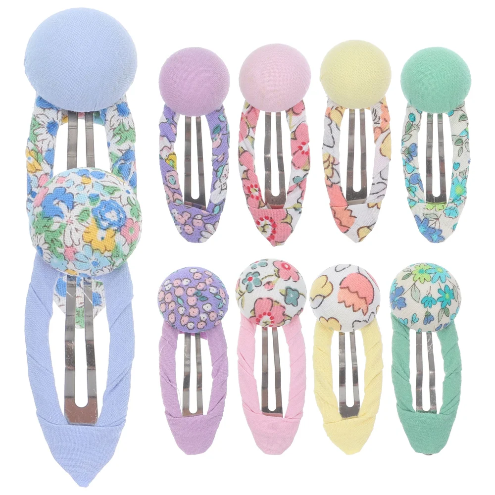 10pcs Kids Hair Clips Fabric Hair Clips Toddler Barrette Girls Hair Accessories