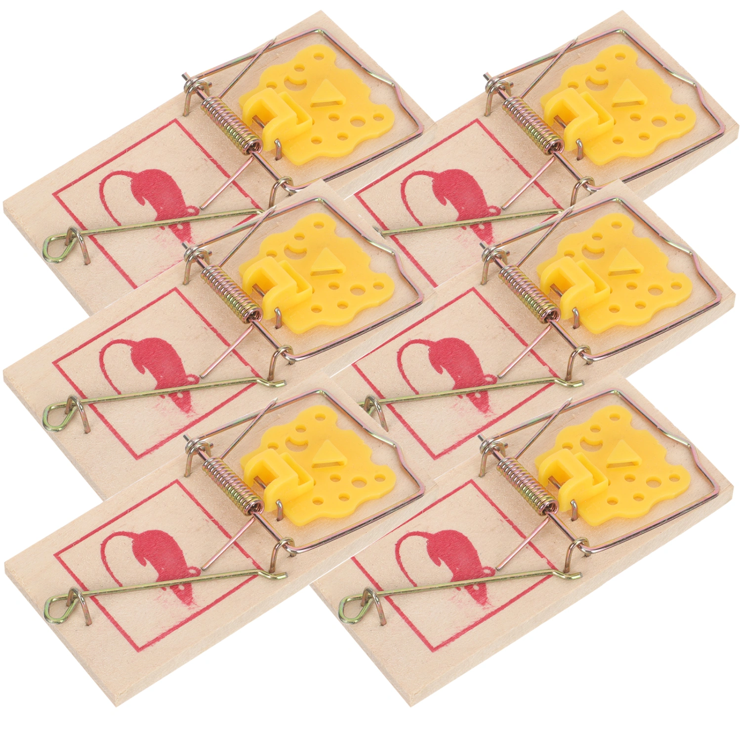6pcs Wood Snap Rat Traps Mouse Traps Reusable Weasel Catch Spring Traps
