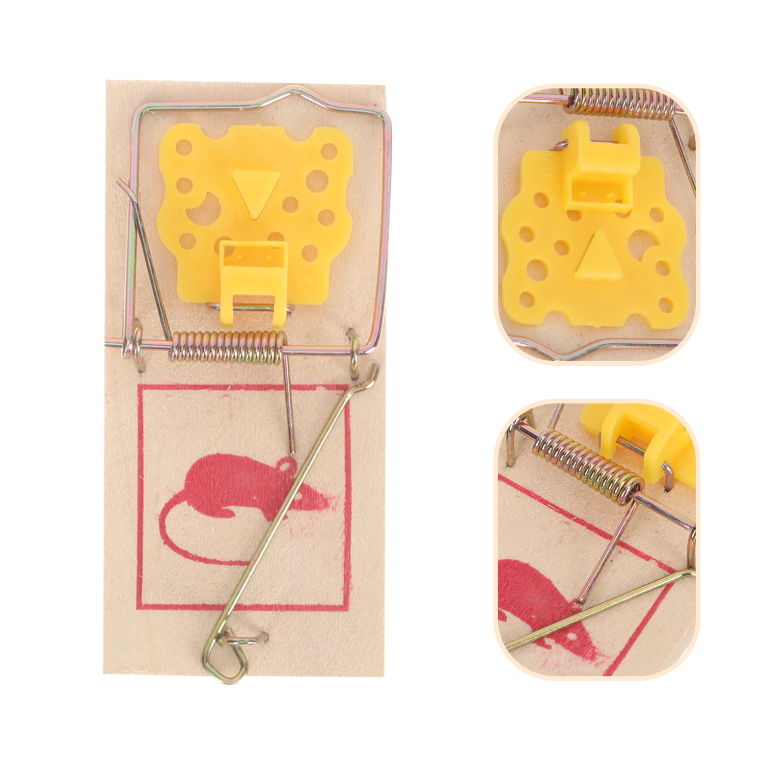 6pcs Wood Snap Rat Traps Mouse Traps Reusable Weasel Catch Spring Traps