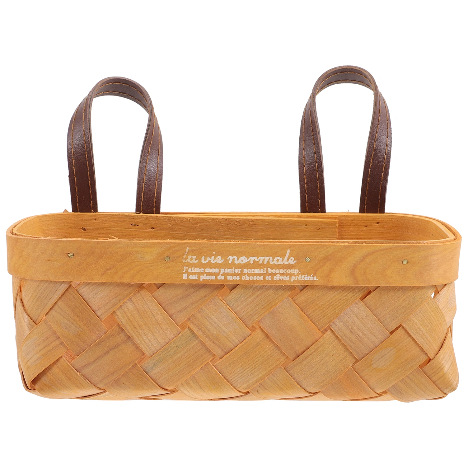 Vintage Woven Basket Wall Hanging Storage Holder Woven Basket for Bathroom Kitchen