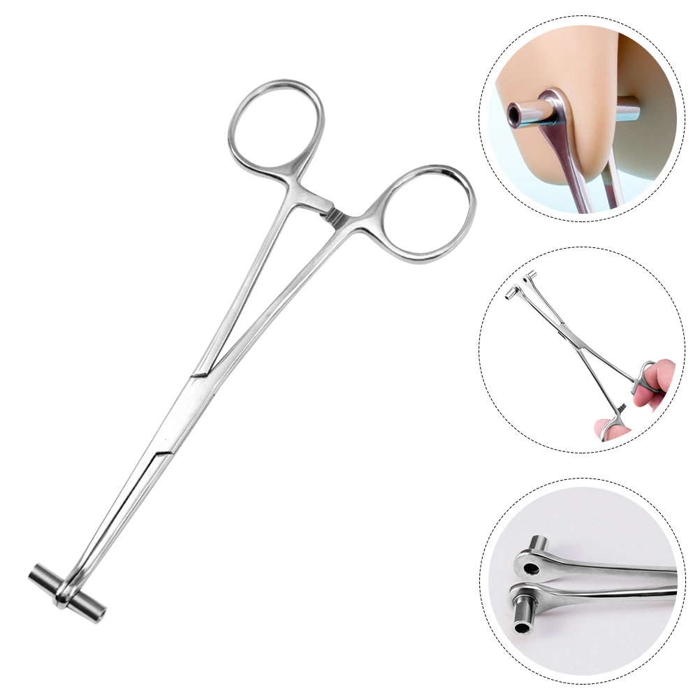 Stainless Steel Piercing Plier Piercing Tool Piercing Clamps Body Piercing Forceps for Body