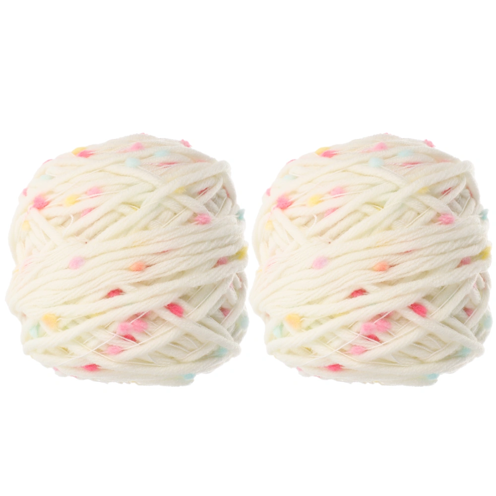 2 Rolls Household Crochet Yarns Multi-function Knitting Yarns Convenient Crocheting Yarns