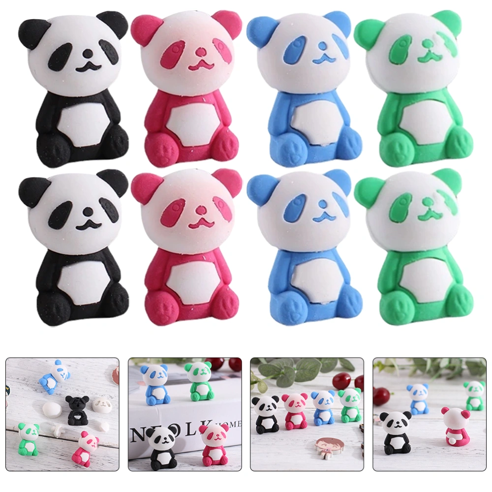 36Pcs Small Kids Erasers Adorable Panda Erasers Fun Erasers Cartoon Animals Erasers Children Erasers