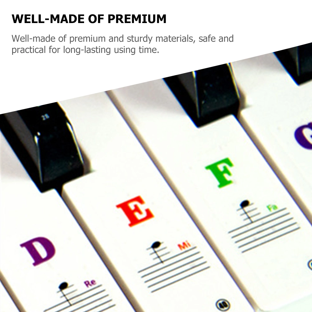 2 Sets Beginner Piano Keyboard Stickers Electronic Organ Stickers Piano Keyboard Decals