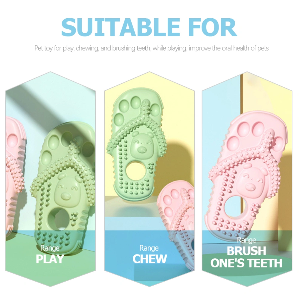 3Pcs Portable Puppy Molar Plaything Dental Protection Toy Slipper Shaped Chewing Toy Pet Supply