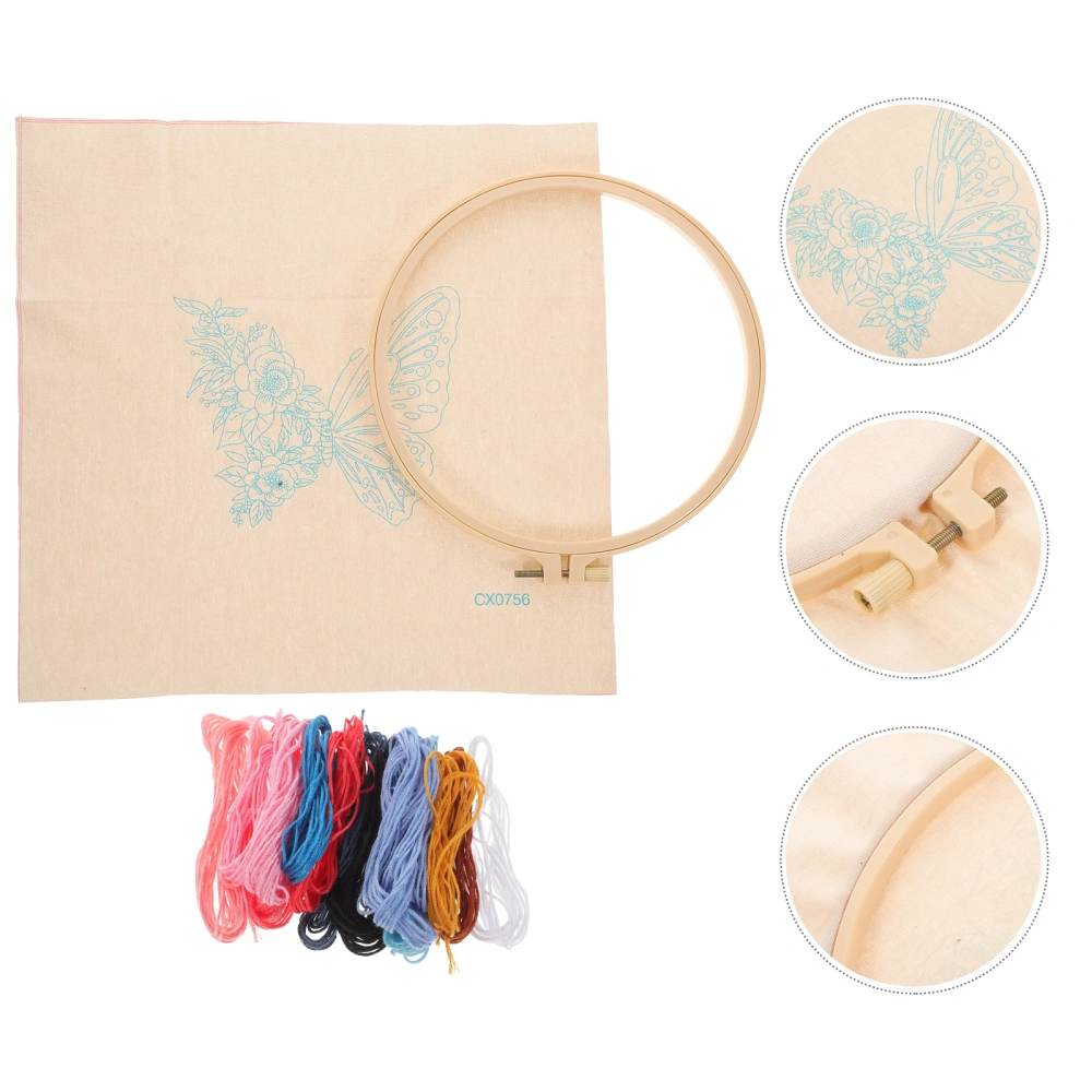 1 Set of Embroidery Set DIY Craft Embroidery Starter Kit Cross Stitch Kit Embroidery Supplies