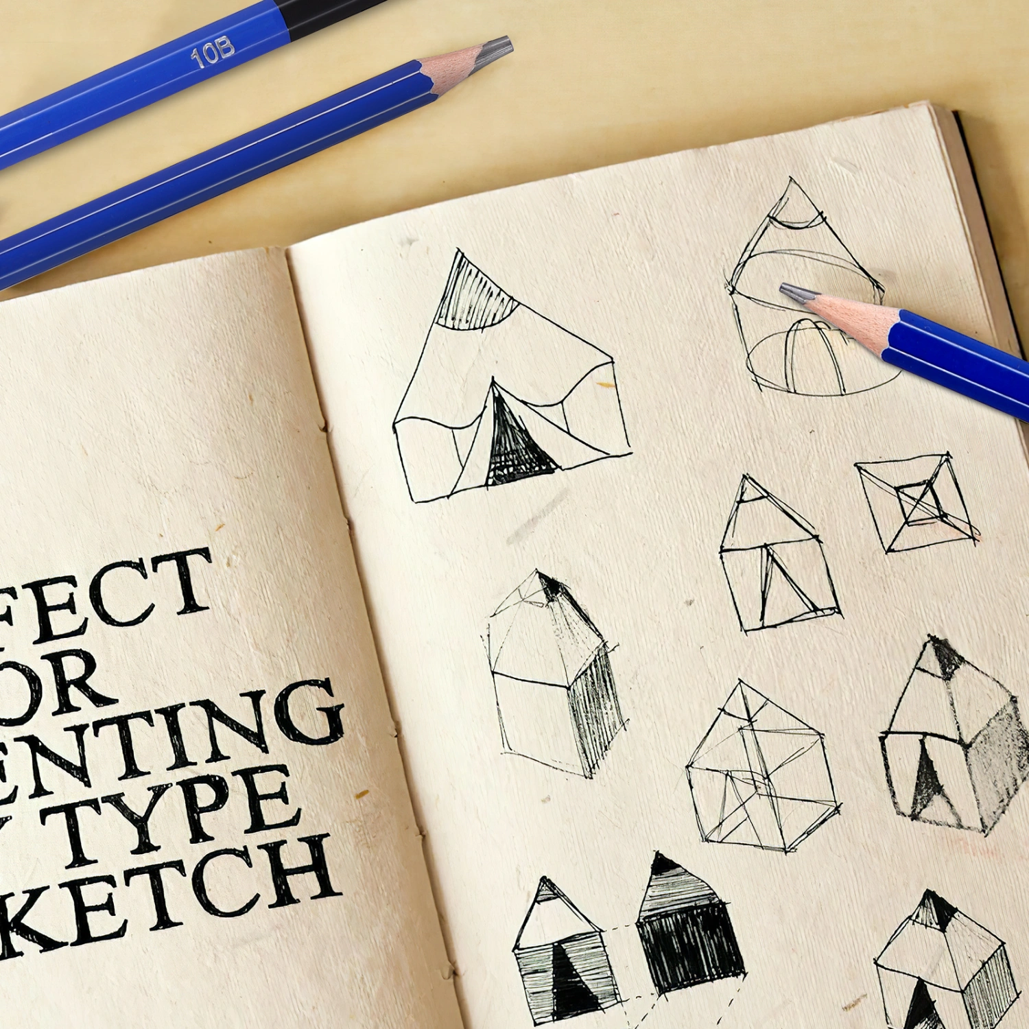 1 Set Drawing Sketch Pencils Graphite Pencils with Erasers Pencil Sharpeners for Kids Adults Artists Student Beginners