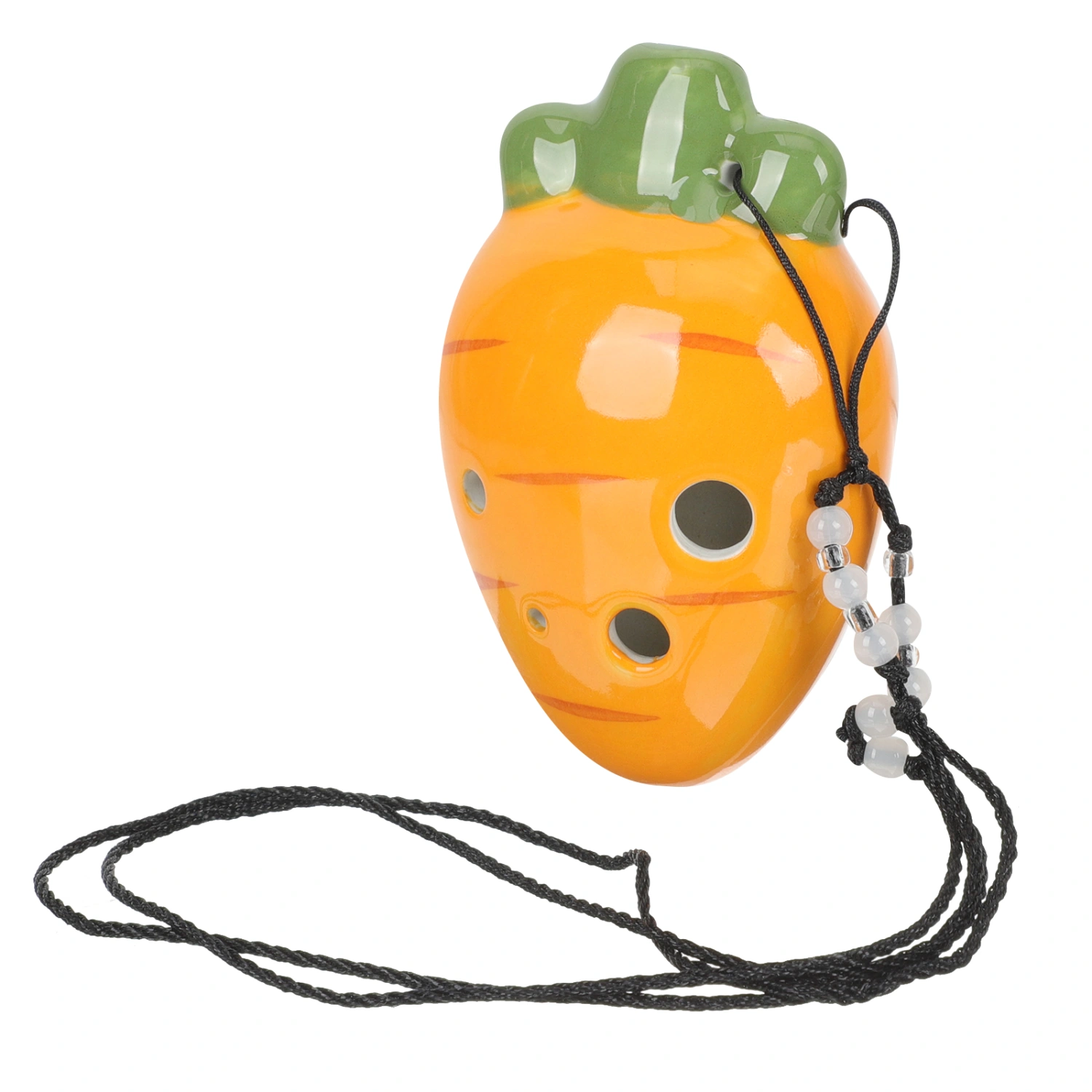 Ceramic Ocarina Cute Carrot Shaped 6 Holes Ocarina Instrument Children Practice Ocarina