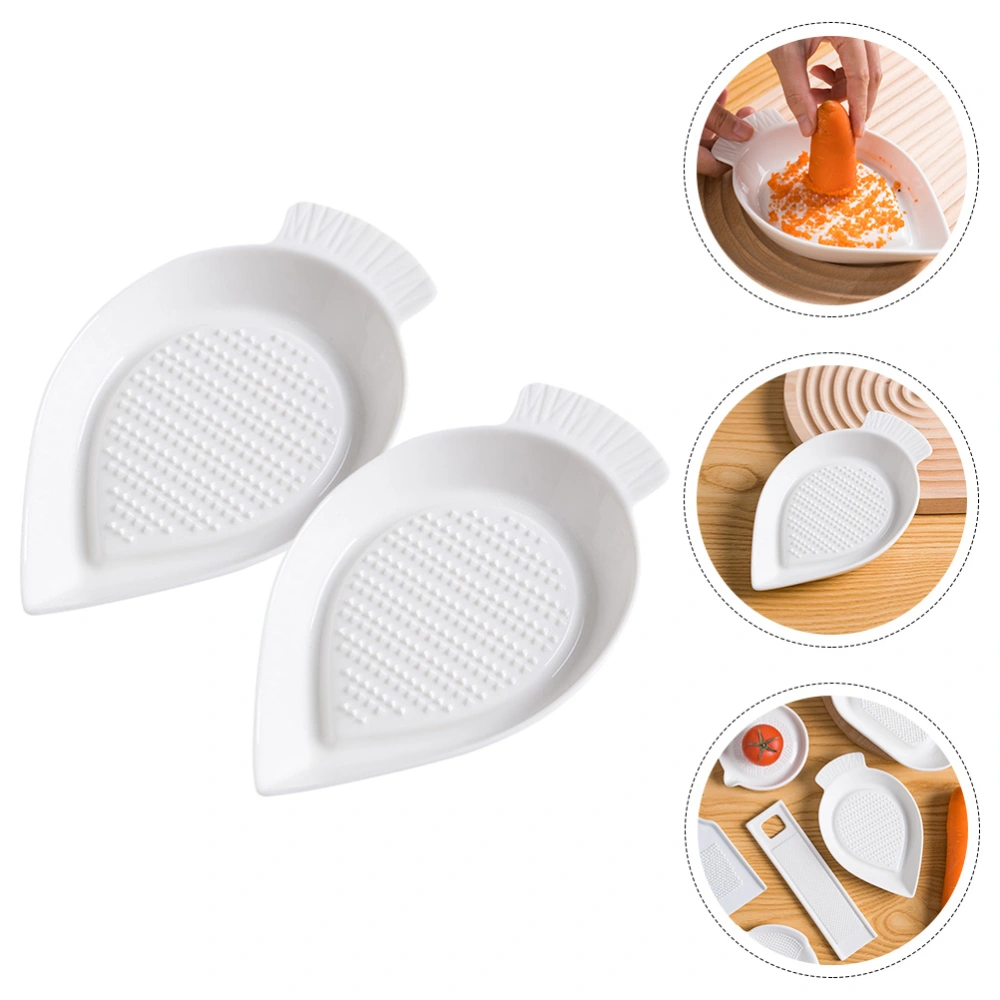 Ceramic Grater Plate Garlic Grinder Garlic Mincer Ginger Garlic Grater Kitchen Gadget