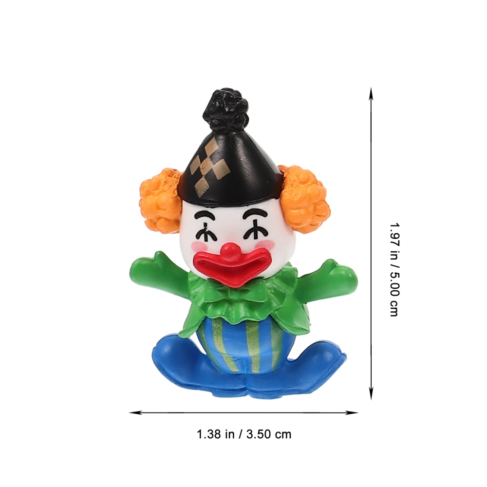 12pcs Mini Clown Decorations Garden Decor Desktop Miniature Clown Ornaments